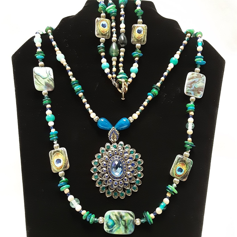 2-Strand Necklace with matching Bracelet and Earrings